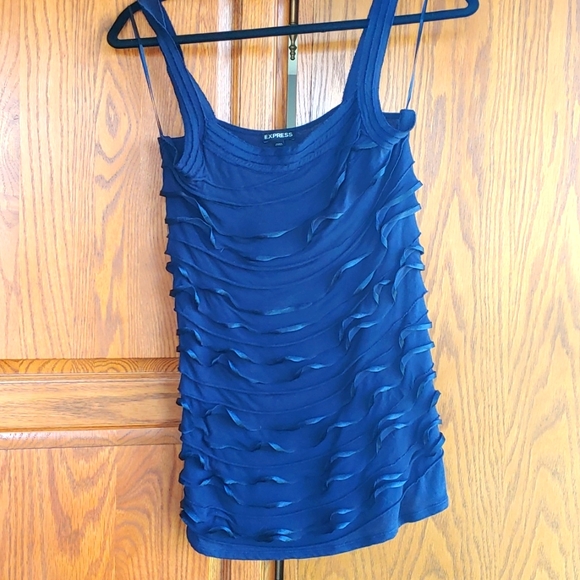 Navy Express Ruffle tank - Picture 1 of 4